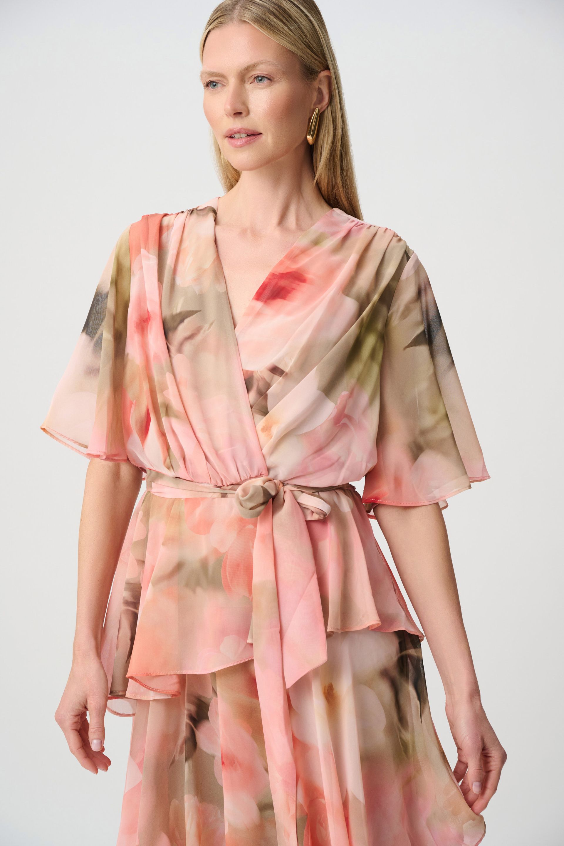 Joseph Ribkoff Printed Chiffon Fit & Flare Dress 271746