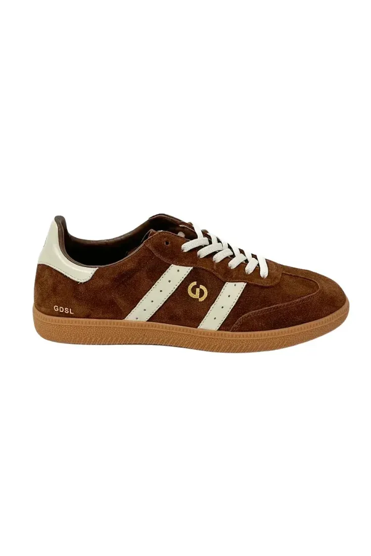 Goodsole 2001 Parallel Coffee/Ivory Suede Sneakers