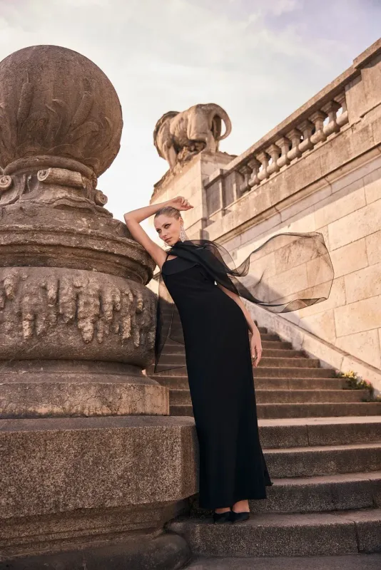 Frank Lyman Formal Long Black Dress 269195