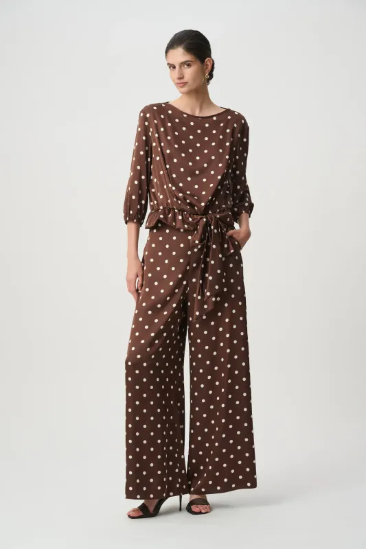 Joseph Ribkoff Polka Dot Wide Leg Pants 271162