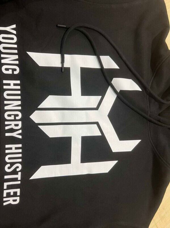 Black logo hoodie