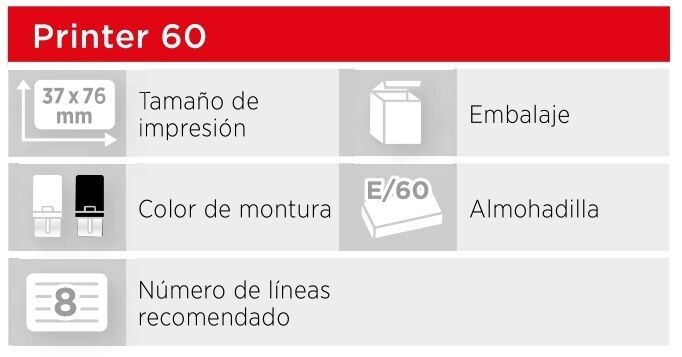 Sellos rectangulares Printer 60