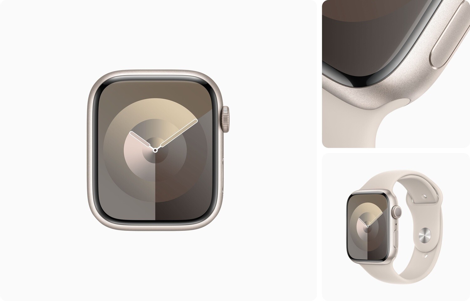 Apple Watch Series 9, Grootte: 41mm, Kleur: Sterrenlicht