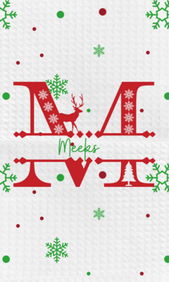 Custom Christmas Name Towel
