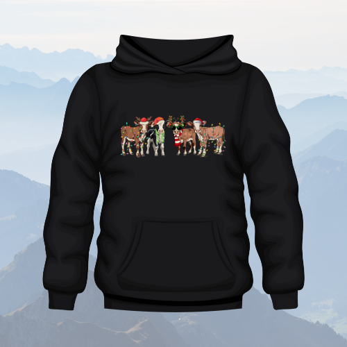 Cow Christmas Hoodie