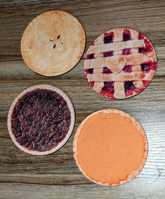 Pie Absorbent Coasters