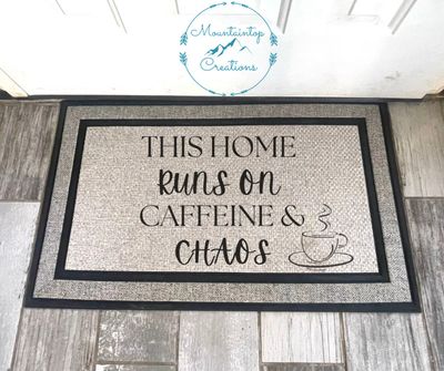 Caffeine &amp; Chaos Doormat
