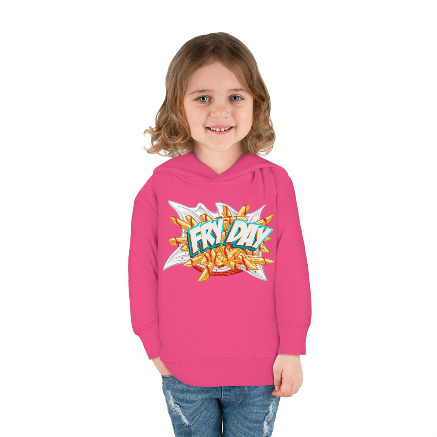 Hot Pink FryDay Kids&#39; Snug &amp; Crispy Hoodie