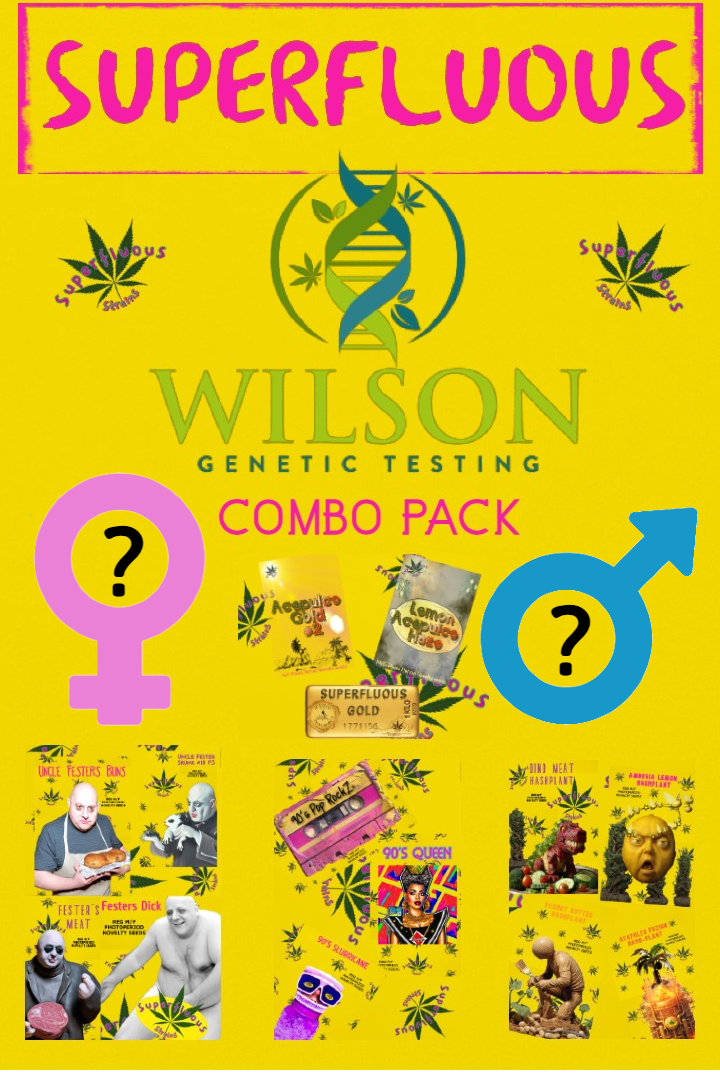 10 x Wilson genitics gender test/ 2 x (5) seed pack combo