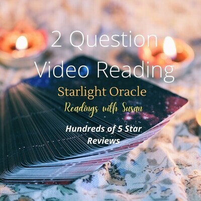 2 Question Tarot Oracle Reading - 20 Minute Prerecorded Video Reading.