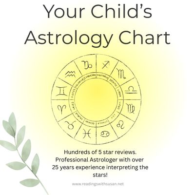 Your Child's Astrological Birth Chart Typed Report - Personalized Typed Report