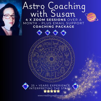 💫Astro Coaching with Susan - Deep Dives into Personalized Astrology! (1 Month - 1 Session Per Week, 4 Sessions Total)