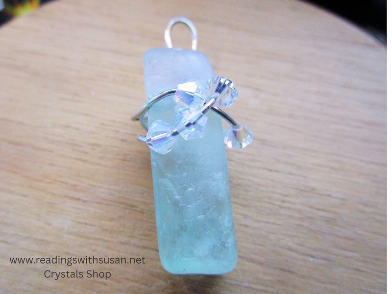 Raw Green Fluorite Wire Wrapped Pendant