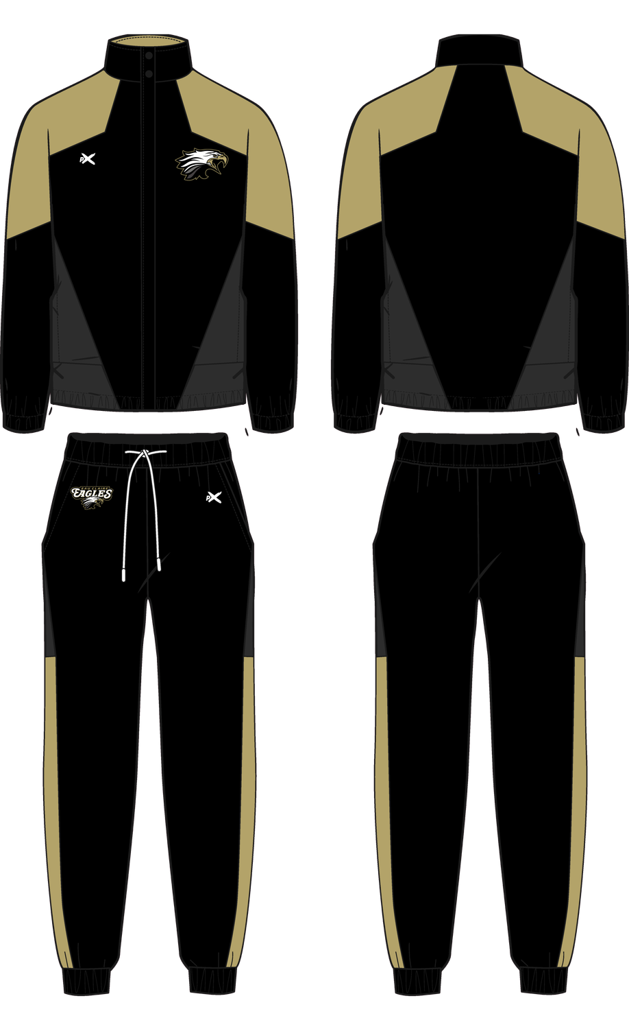 Eau Claire Eagles - Sublimated Polyester Interlock Warm Suit