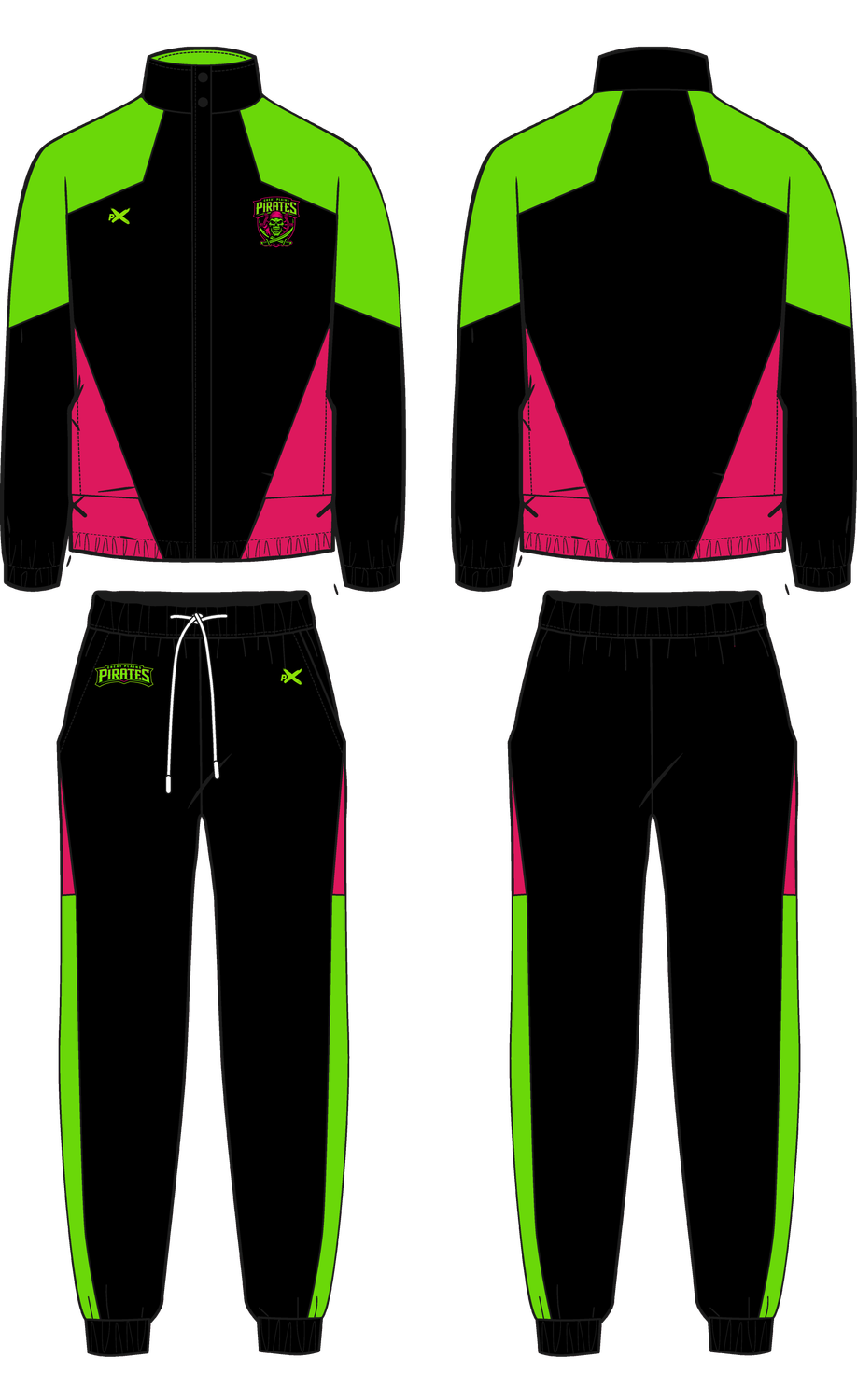 Great Plains Pirates - Sublimated Polyester Interlock Warm Suit