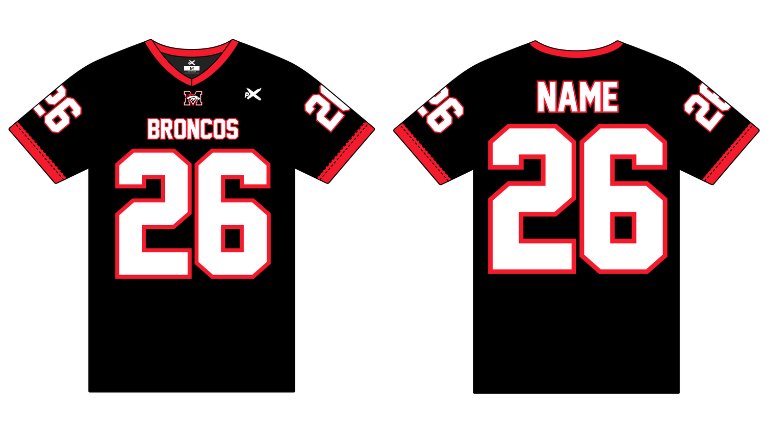 Mustang Broncos - Custom Fan Replica Jersey