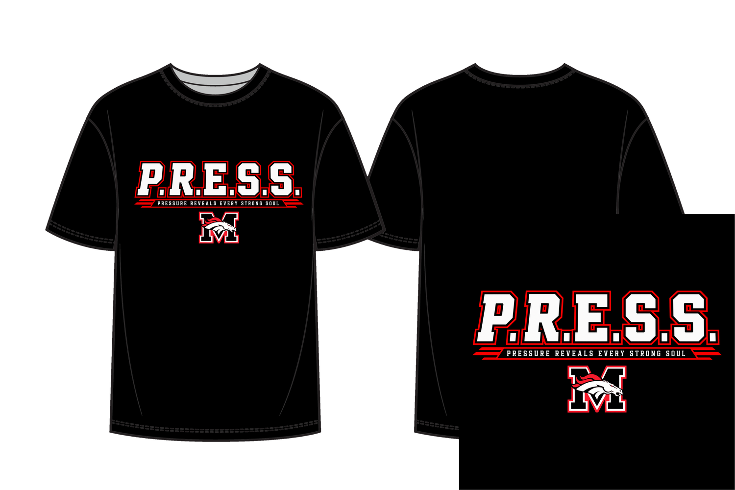 Mustang Broncos - Dry Fit Tee - PRESS