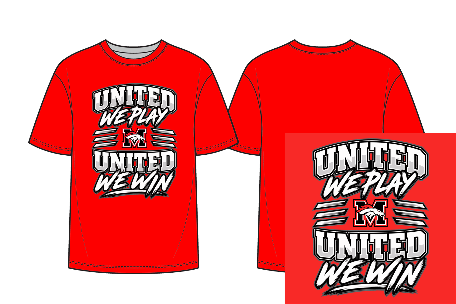 Mustang Broncos - Dry Fit Tee - United