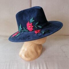 Sombrero Flor Gamuza