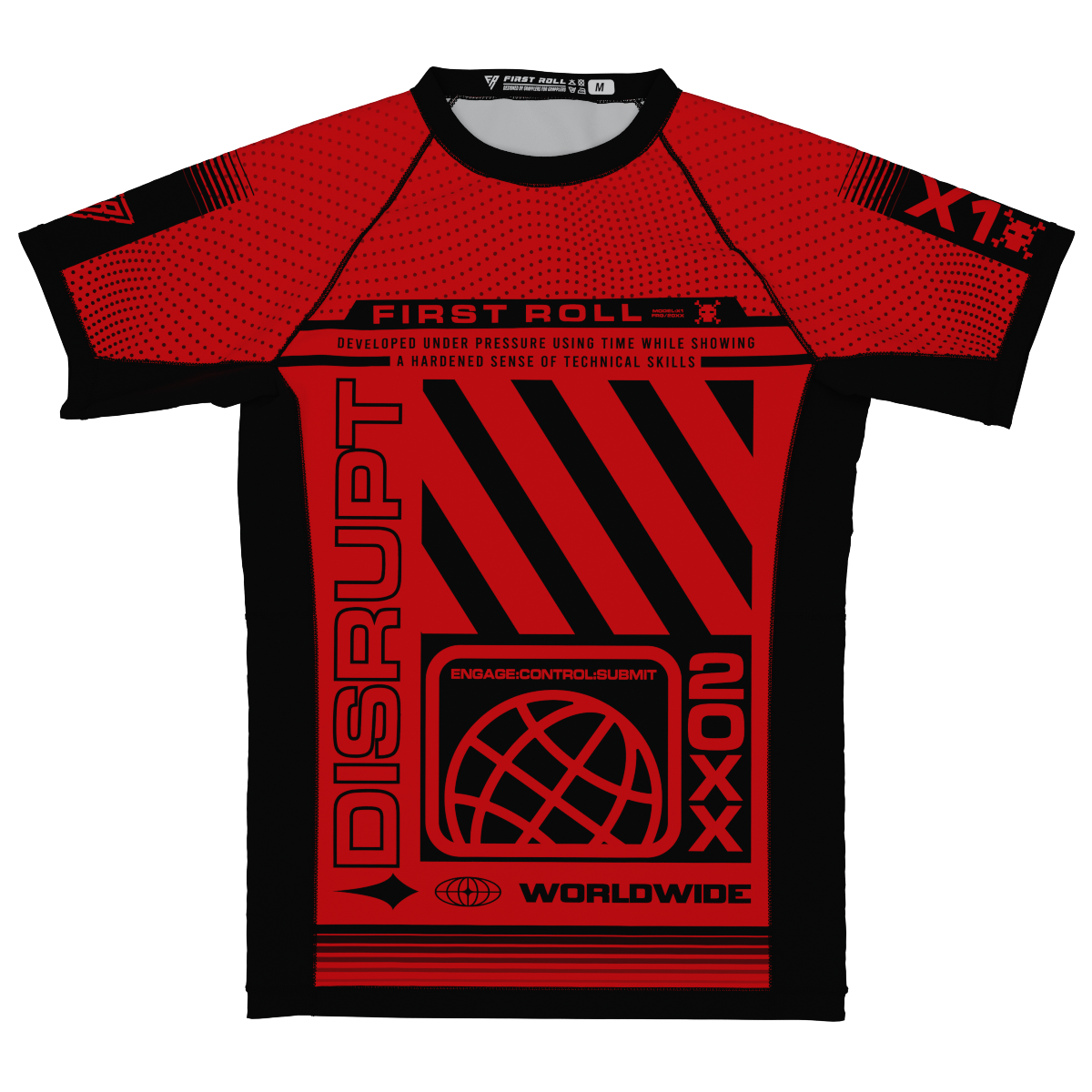DISRUPT RED RASHGUARD