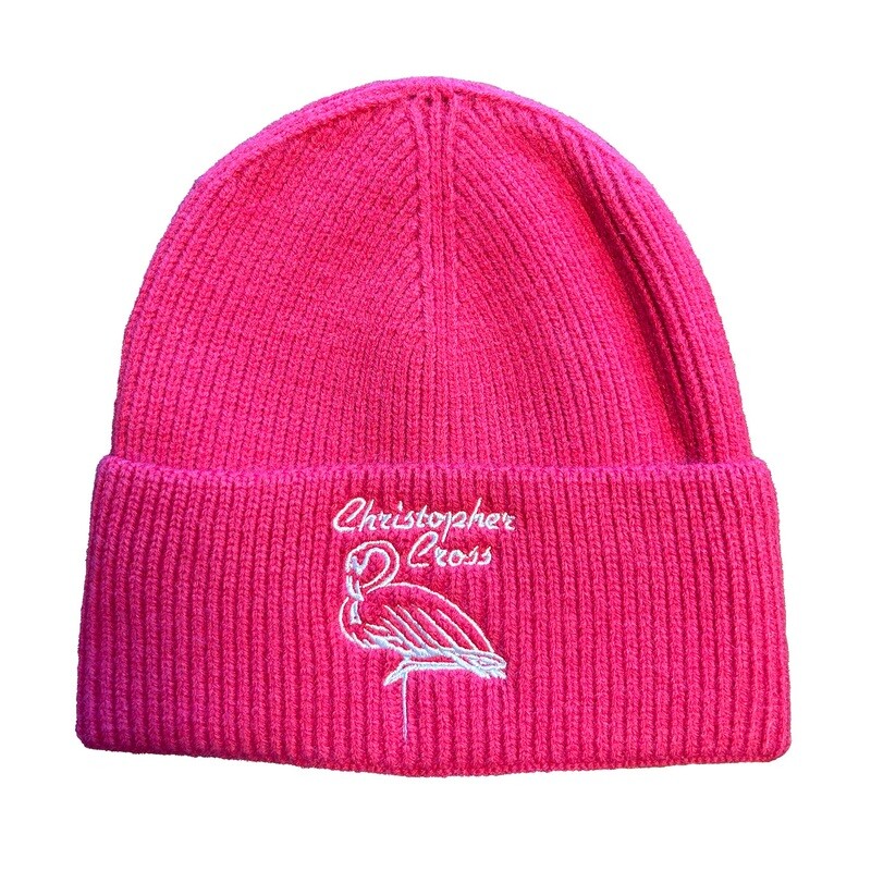 Christopher Cross Wool Fiber Beanie - Hot Pink