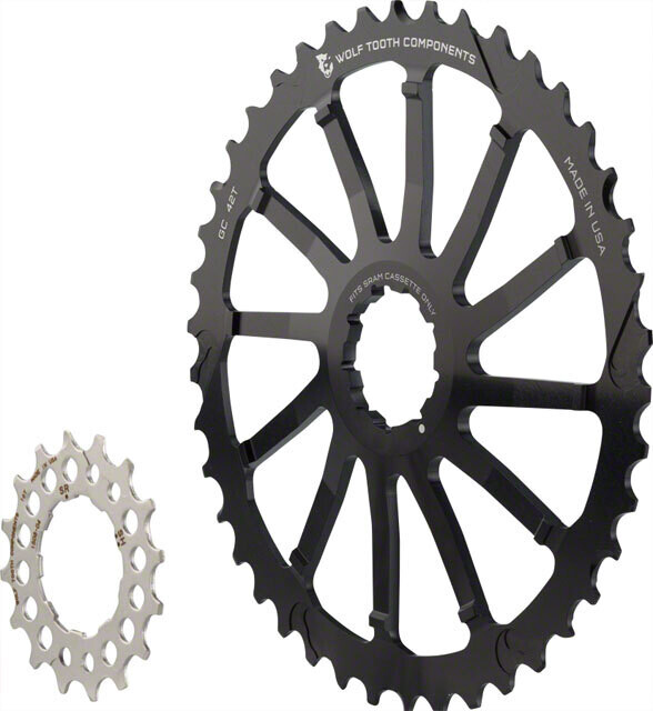 Wolf Tooth Components GC 42 Cog and 16T Cog Bundle: For SRAM 11-36 10-speed cassettes, Black
