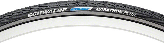 Schwalbe Marathon Plus Tire 700x25 Wire Bead Black with Reflective Sidewall and SmartGuard Protection