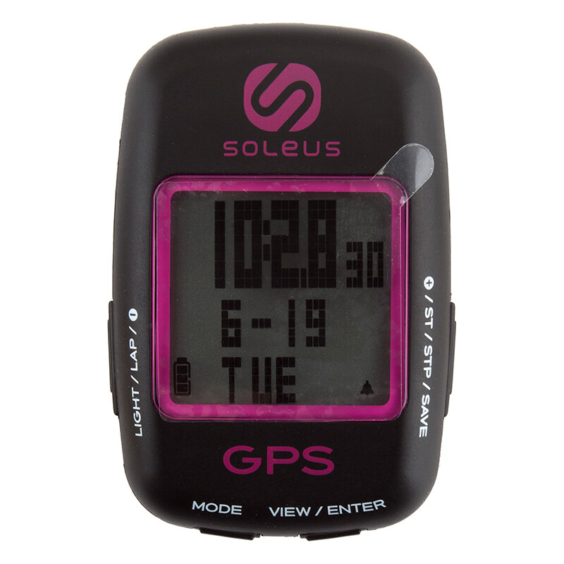 Soleus Sg2000-011 Cycling GPS/Computer w/barfly mount, Black/Purple