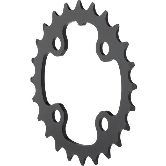 TruVativ/SRAM 24T x 64mm 9 Speed/ 2x10 Chainring Black Alloy