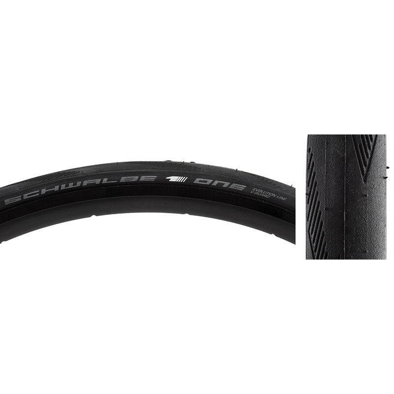 Schwalbe One Tire: 700 x 23c, Folding Bead, Evolution Line, OneStar Compound, V-Guard, Black