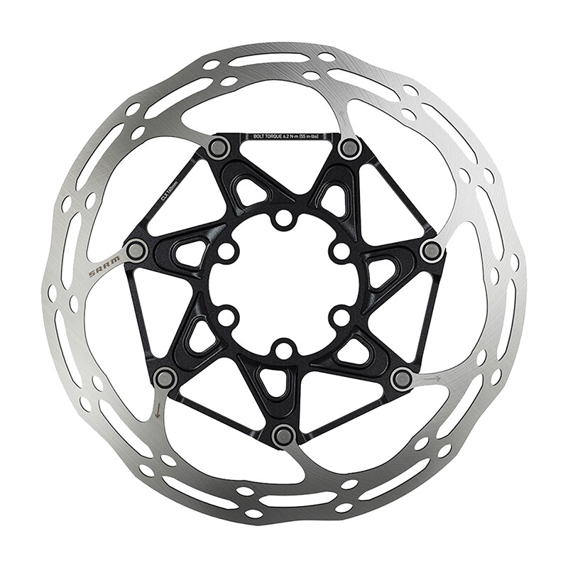 SRAM 140mm C-LINE 6B 2-Piece Disc Brake Rotor, w/ titanium rounded bolts [f]