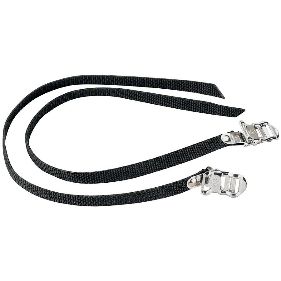 Dimension Nylon 450mm Basic Toe Straps, Black, Pair