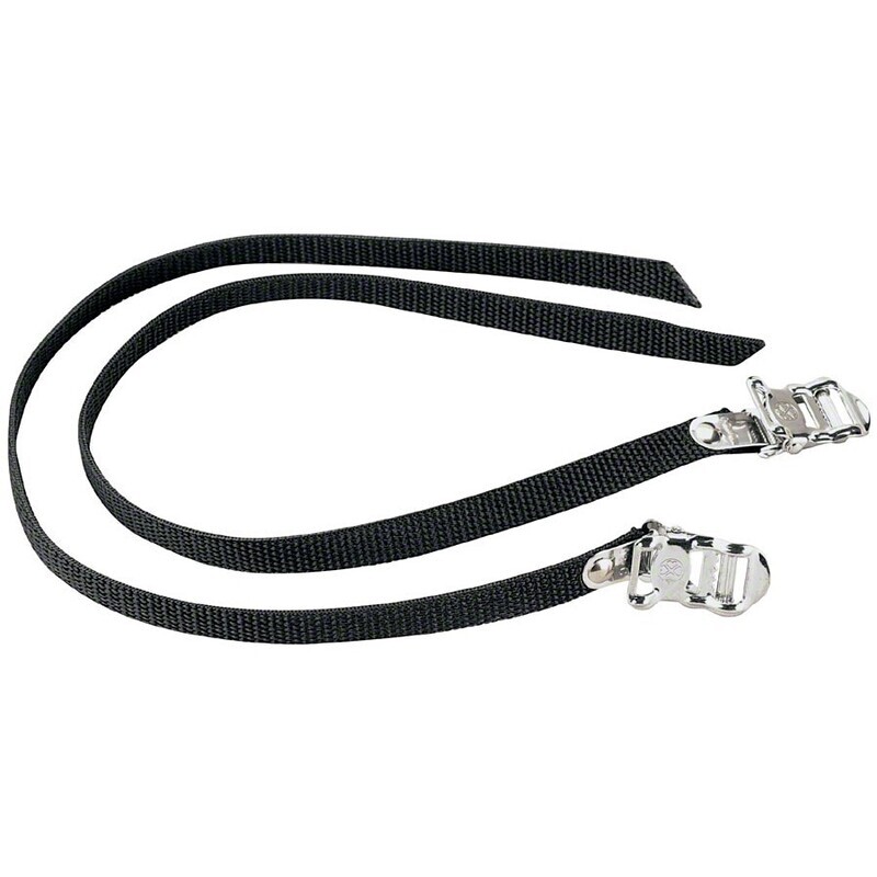 Dimension Nylon 450mm Basic Toe Straps, Black, Pair
