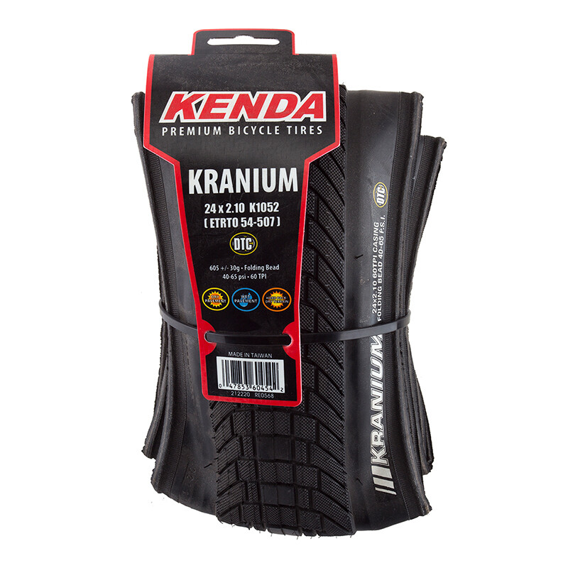 24x2.10 Kenda KRANIUM K1052, 40-65psi, 60TPI, Folding bead, Black