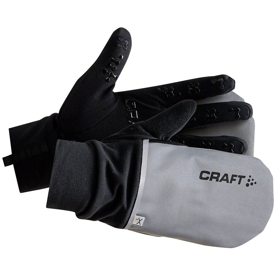 Craft Hybrid Weather Gloves - Silver/Black, Full Finger, X-Large