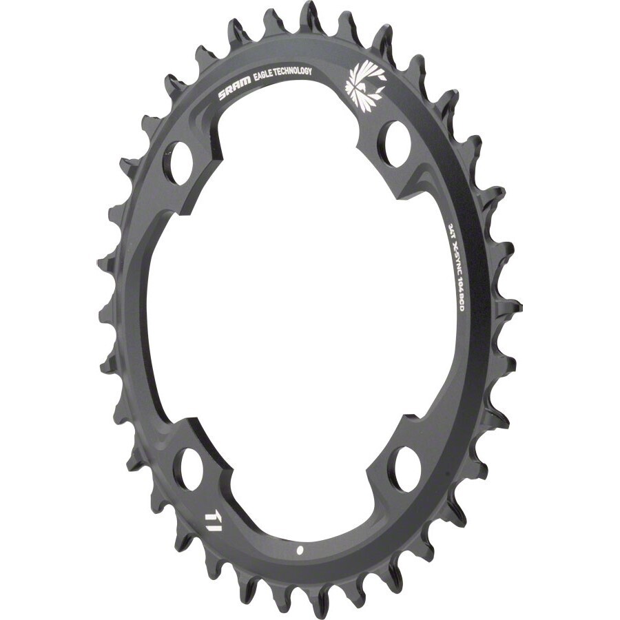 SRAM X-Sync 2 Eagle 11 or 12-Speed Chainring 34T 104mm BCD Black