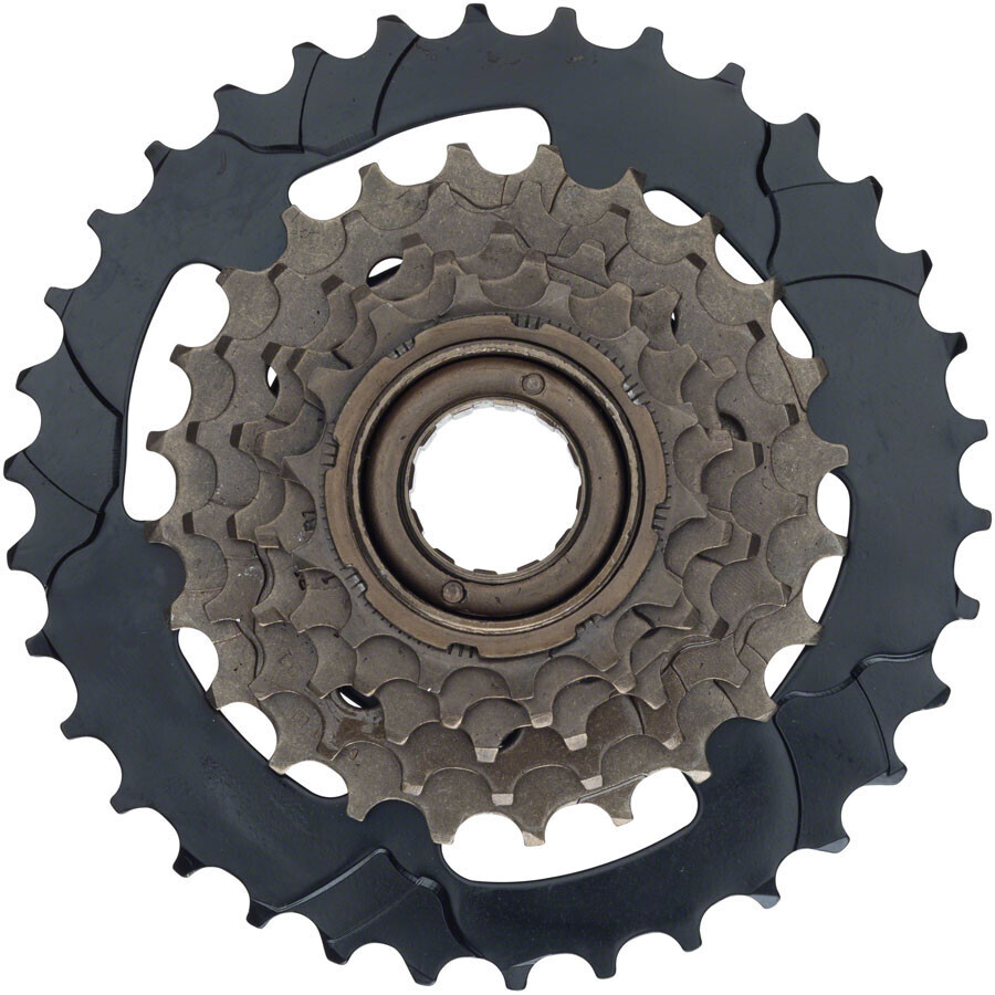 Dimension 6-Speed 14-34t Freewheel, Brown and Black
