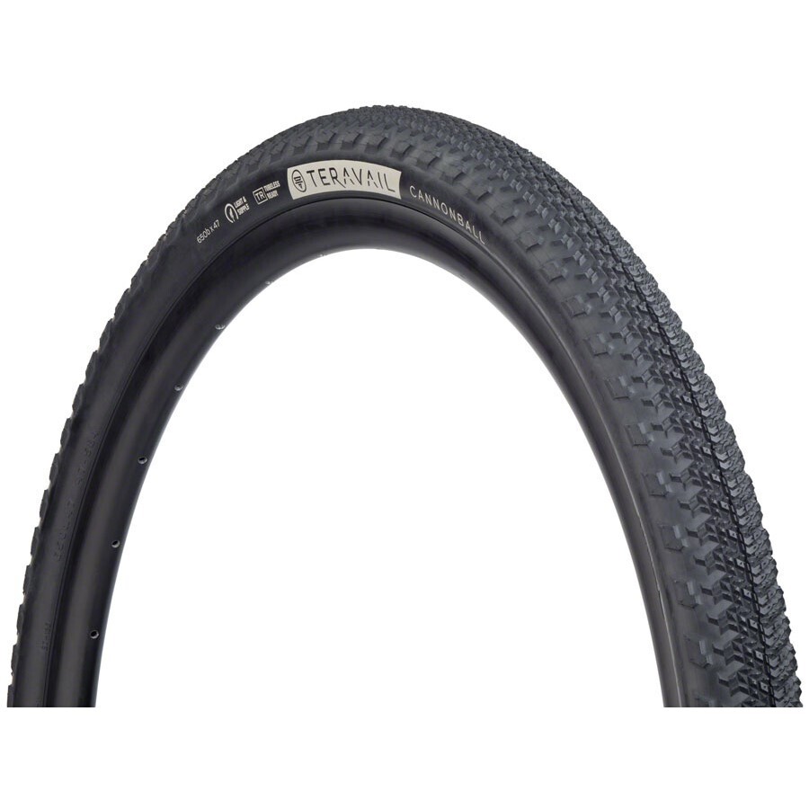 Teravail Cannonball Tire - 650 x 47, Tubeless, Folding, Black, Durable