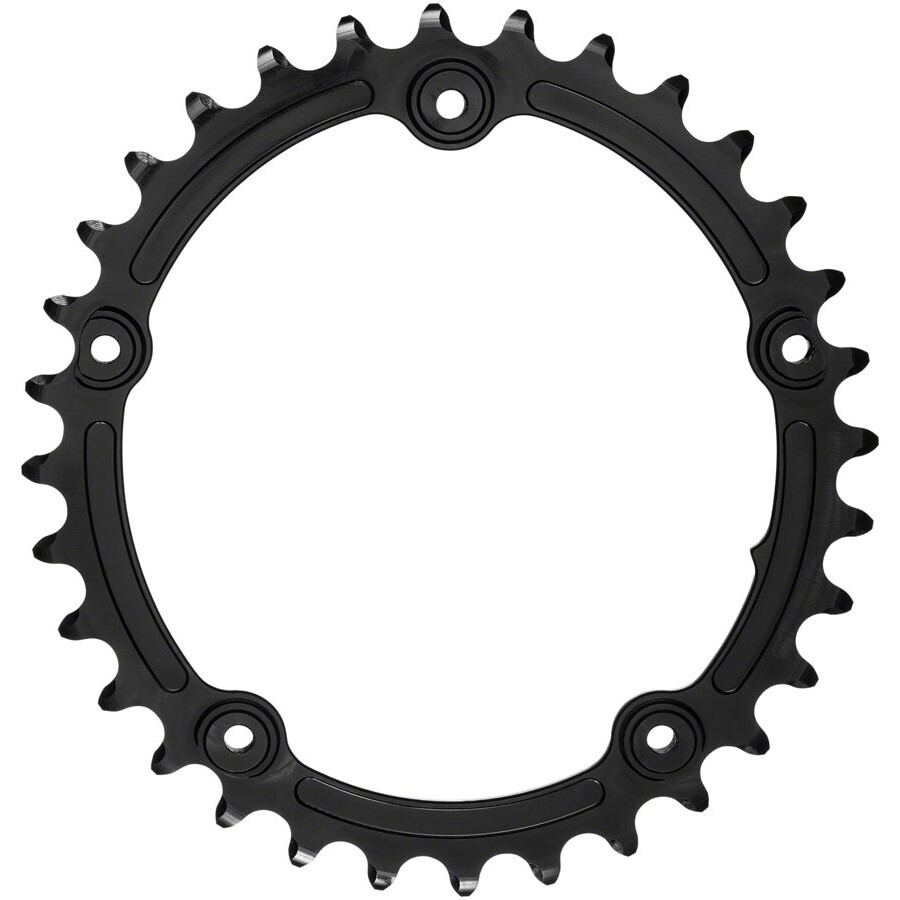 absoluteBLACK Premium Sub-Compact Oval 110 BCD Road Inner Chainring - 32t, 110 BCD, 5-Bolt, Black