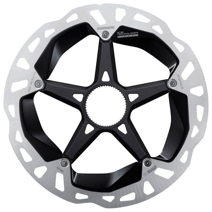 Shimano XTR RT-MT900-M Disc Brake Rotor - 180mm, Center Lock, Silver/Black