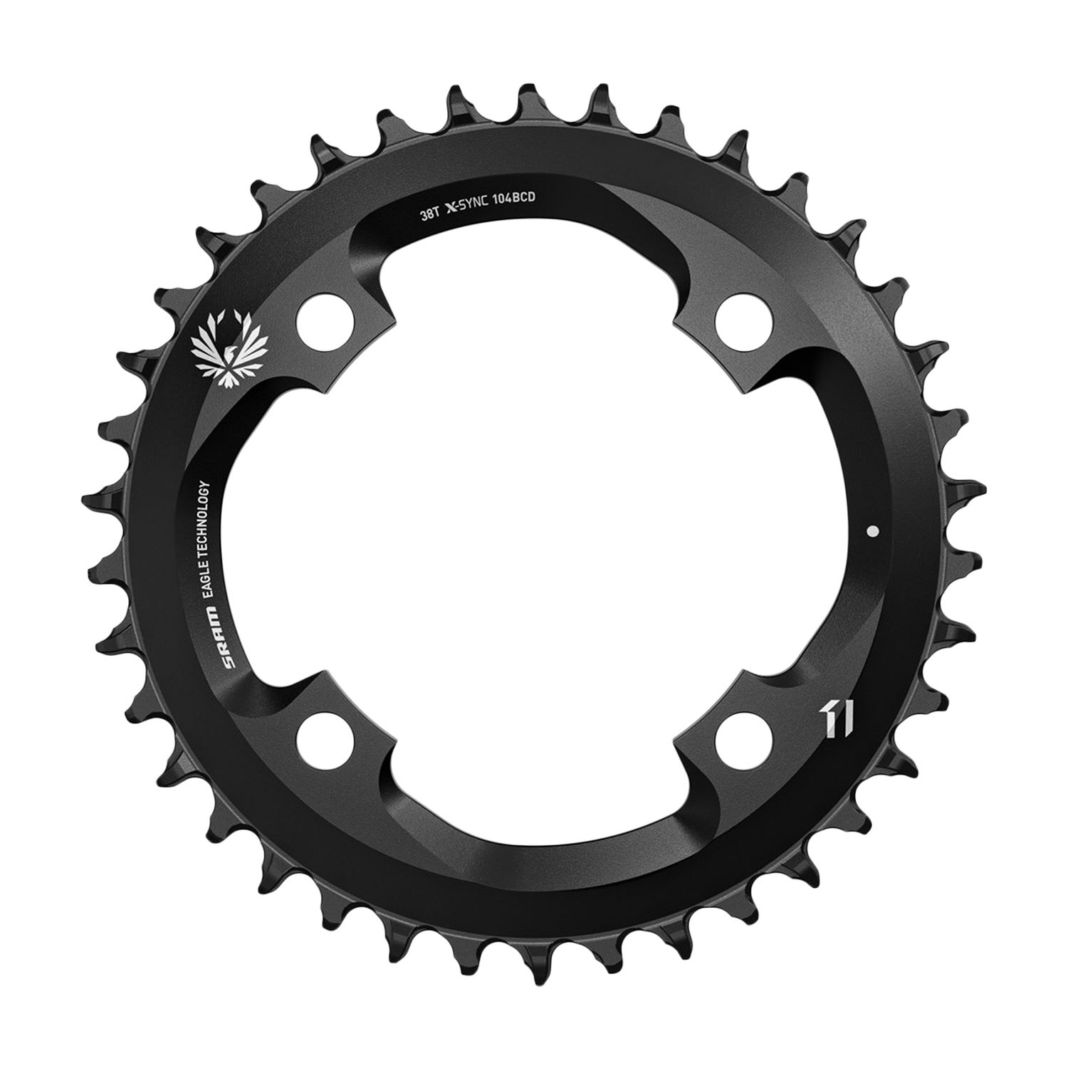 SRAM X-Sync 2 Eagle 11 or 12-Speed Chainring 38T 104mm BCD Black