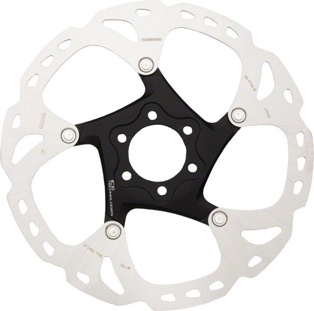 Shimano Deore XT SM-RT86-M Disc Brake Rotor - 180mm, 6-Bolt, Silver/Black
