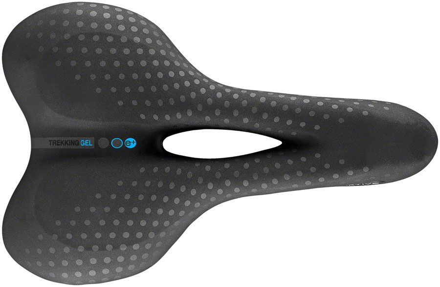 Selle San Marco Trekking Open-Fit Gel Saddle - Steel, Black, Men's, Small
