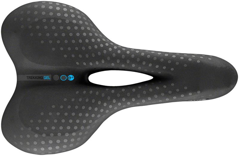 Selle San Marco Trekking Open-Fit Gel Saddle - Steel, Black, Men's, Small