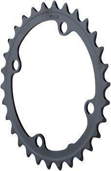 Full Speed Ahead Omega/Vero Pro Steel Road Double Chainring - 34t, 90 BCD, Steel, N-11, Black