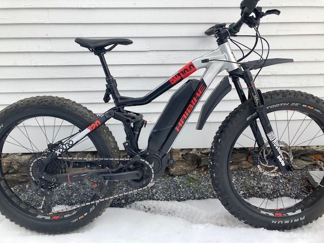 Used Haibike Full Fat 6 Med. Full Suspension  E Fatbike