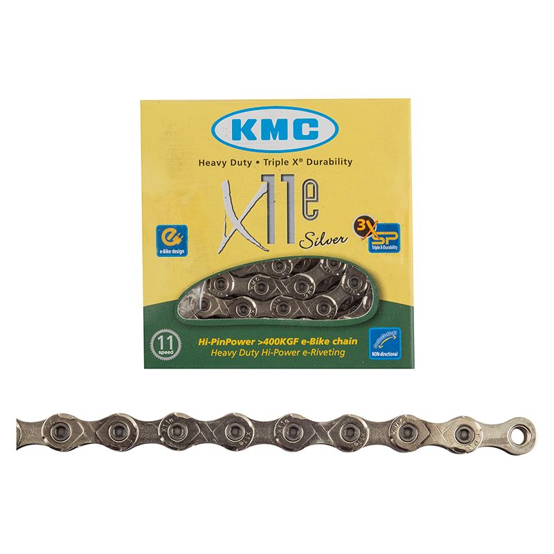 KMC e11 eBike Chain - 11 Speed, 136 Links, Silver