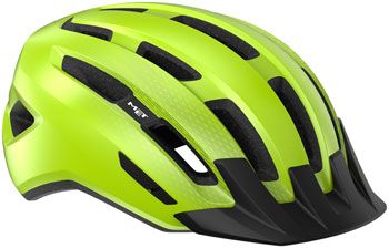 MET Downtown Mips Helmet - Fluo Yellow Glossy, Large