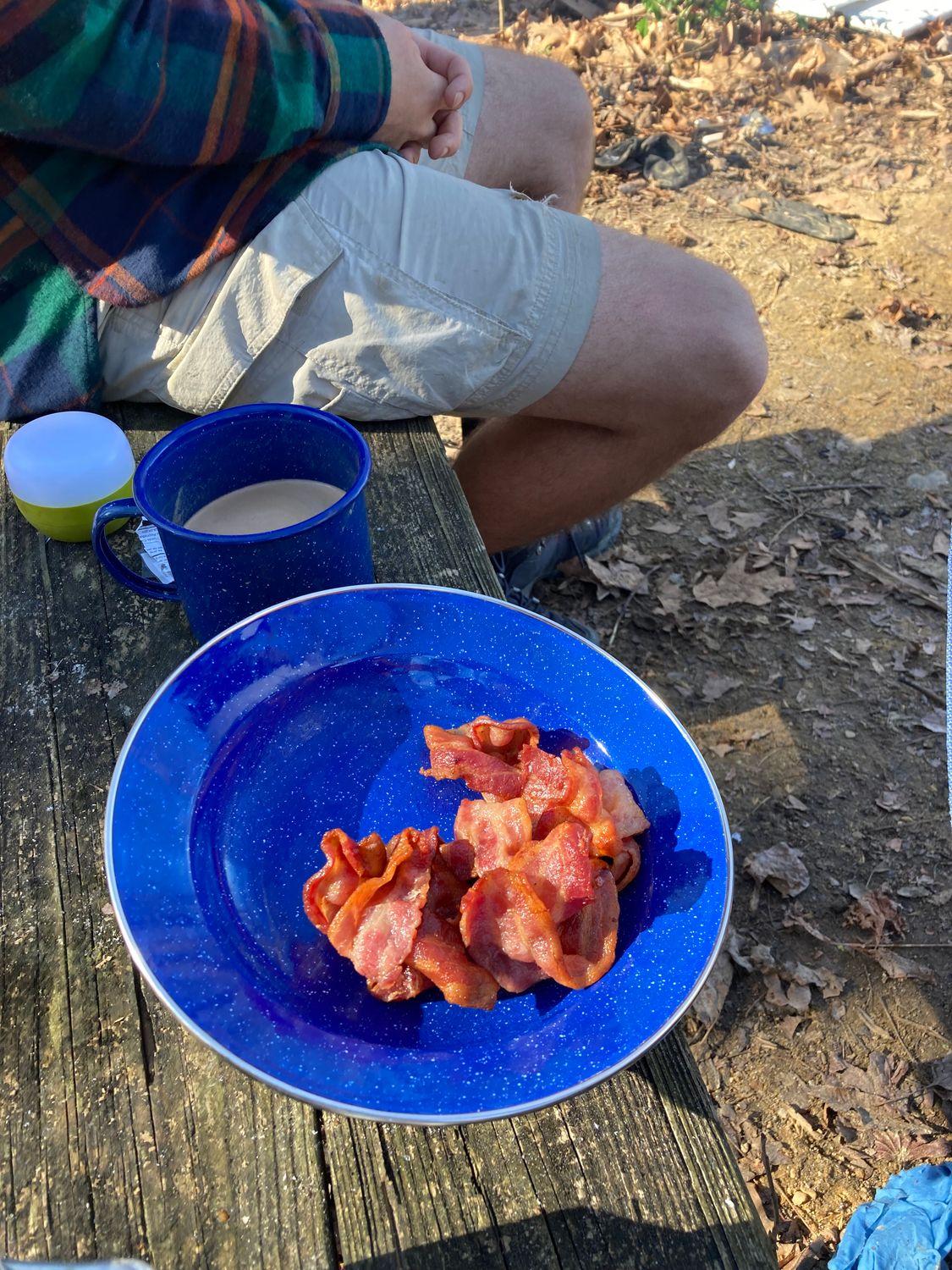 Enameled Steel Camp Set for One