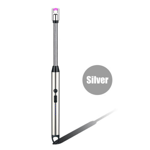 Home 360° Use Kitchen Candle Gas Stove Plasma Pulse Electric Arc Lighter Outdoor Metal Windproof Power Display Hook Ignition Gun